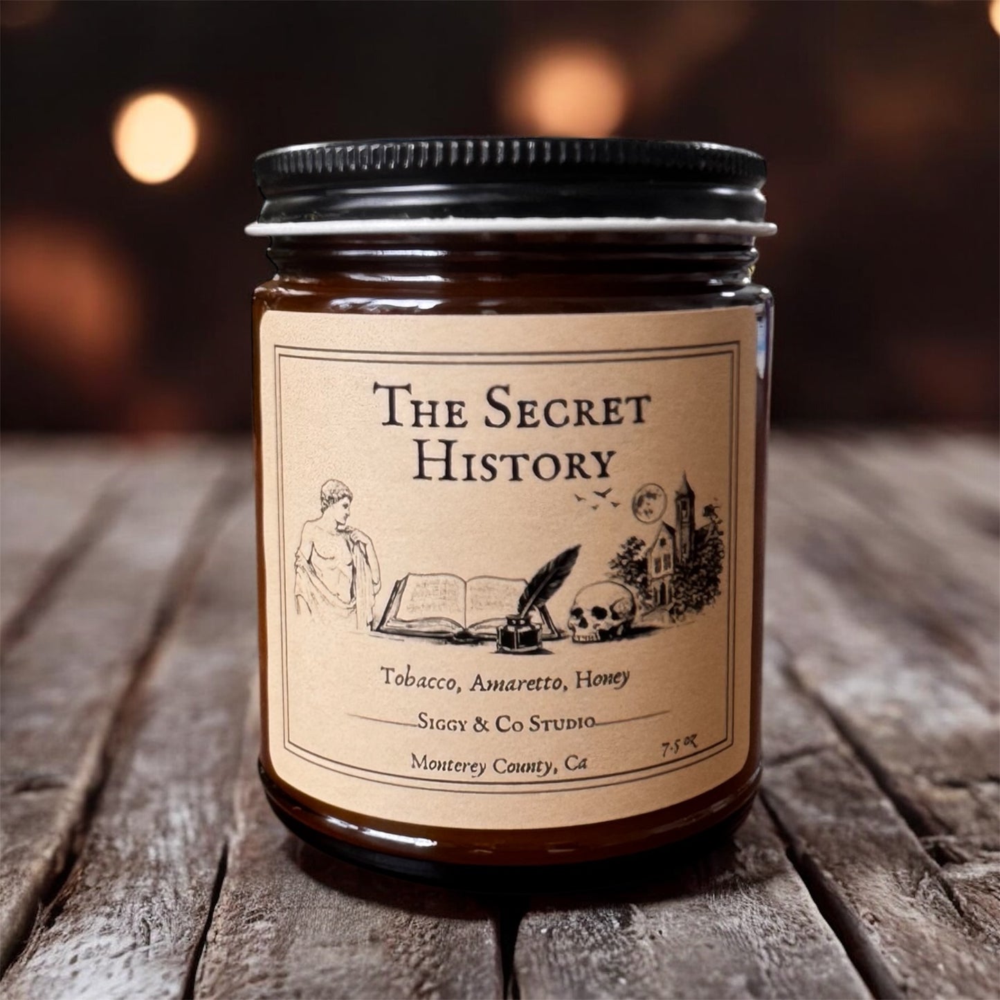 The Secret History- Sweet Tobacco Coconut Soy Scented Candle
