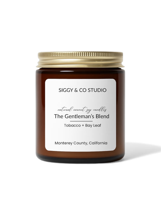 The Gentleman’s Blend- Tobacco & Bayleaf Coconut Soy Scented Candle