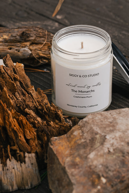 The Monarchs- Cashmere Plum Coconut Soy Scented Candle