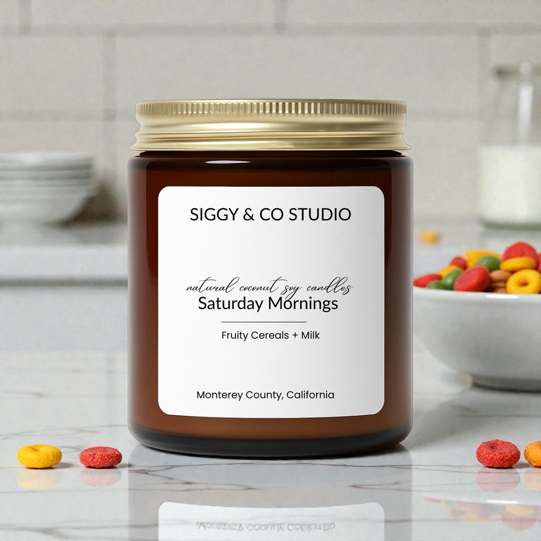 Saturday Mornings – Fruity Cereal + Milk Froot Loops Flavor Coconut Soy Scented Candle