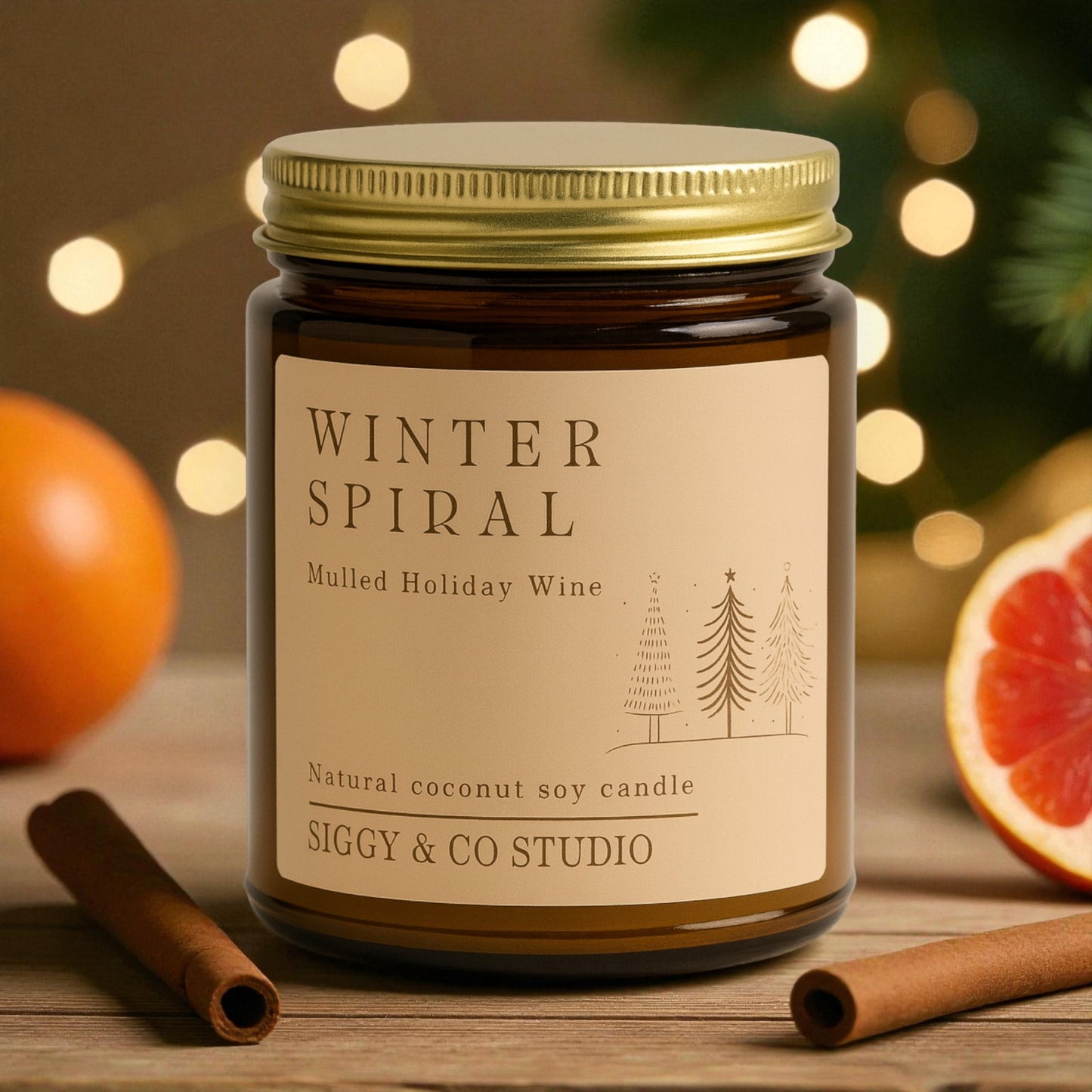 Winter Spiral — Wassail Holiday Scented Soy Candle