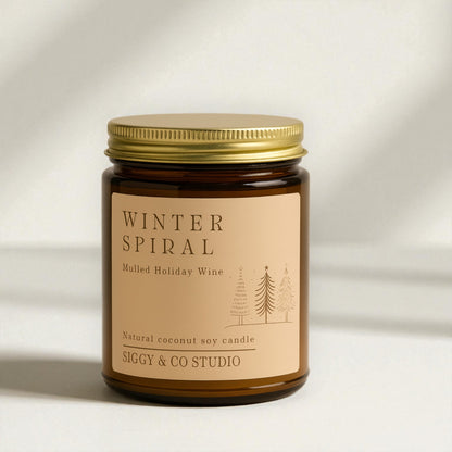 Winter Spiral — Wassail Holiday Coconut Soy Scented Candle