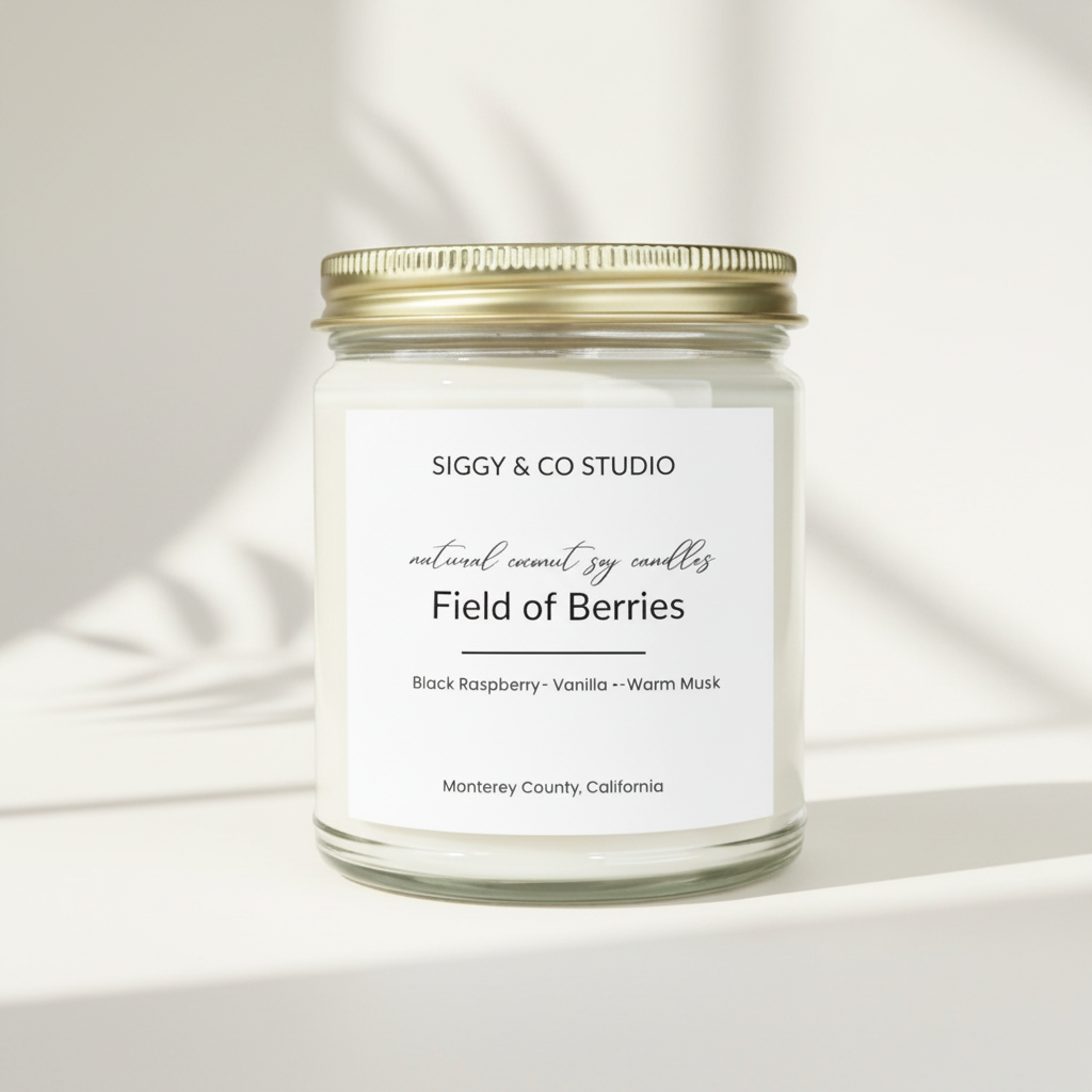 Field of Berries with Gold Cap