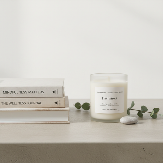 The Retreat Frosted Jar with Photorealistic Books